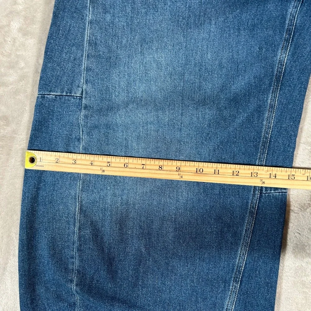 Pilcro Anthropologie The Georgia Full-Length High-Rise Barrel Jeans Womens 32P